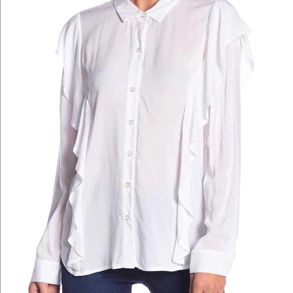 BCBG generation ruffle  top